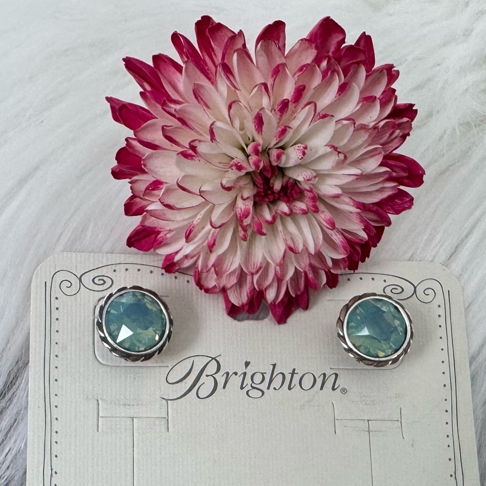 🩵BRIGHTON Pacific Opal Iris Stud Earrings - Silver - Picture 2 of 7